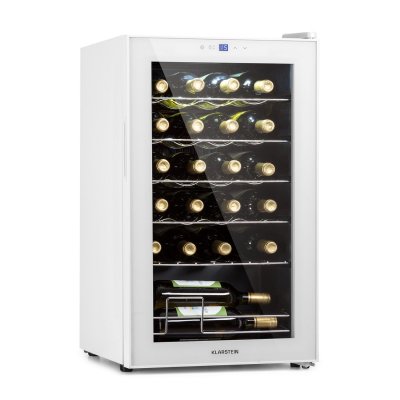 KLARSTEIN  shiraz 24 uno cave &agrave; vin de service 63l 24 bouteilles contr&ocirc;le tactile 5-18&deg;c verre blanc 