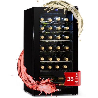 KLARSTEIN  Shiraz 28 Uno Cave &agrave; vin 74 L 28 bt. Panneau de contr&ocirc;le tactile 5-18&deg; C Noir 