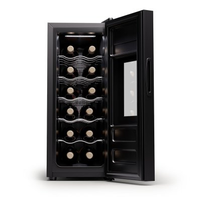 KLARSTEIN  silent vino 12 uno slim cave &agrave; vin de service 30 l 12 bouteilles 5-18 &deg;c tactile noir 