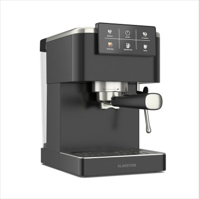 KLARSTEIN  steelpresso machine &agrave; expresso porte-filtre 1350 w &eacute;cran tactile 20 bars inox noir 
