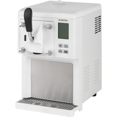 KLARSTEIN  Sweet Sundae Machine &agrave; cr&egrave;me glac&eacute;e , compresseur&nbsp; 1,5 litre , design inox - Blanc