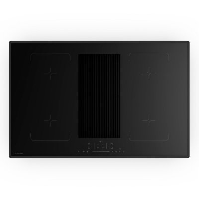 KLARSTEIN  velaire flex plaque &agrave; induction avec hotte int&eacute;gr&eacute;e 80 cm minimaliste puissante 8400w noir