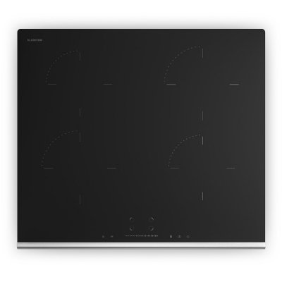 KLARSTEIN  verosteel plaque de cuisson &agrave; induction minimaliste puissante 4 zones 7400 w 60 cm noir