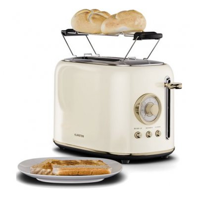 KLARSTEIN  Victoria Grille-pain Toaster 2 fentes 800 W 7 niveaux Accessoire chauffe-pain