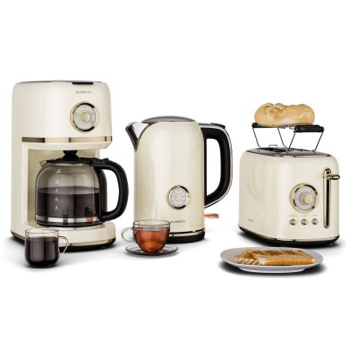 KLARSTEIN  Victoria Pack Ensemble Grille-pain Bouilloire Machine &agrave; Caf&eacute; Noir Noir