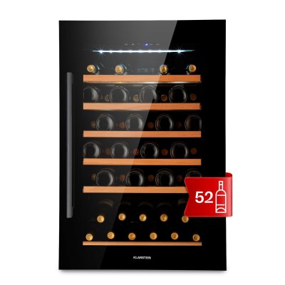 KLARSTEIN  vinsider 52 built-in uno cave &agrave; vin encastrable 52 bouteilles 137l acier inox noir 