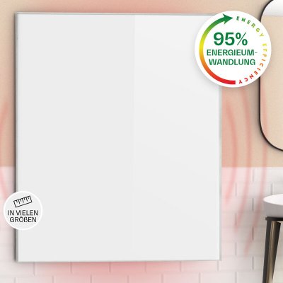 KLARSTEIN  wonderwall radiateur infrarouge 100x120 cm chauffage 1200w ip24 blanc