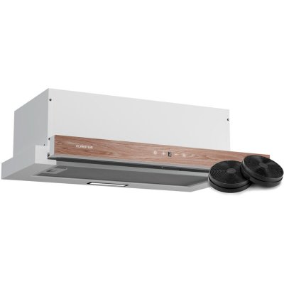 KLARSTEIN  zenfusion hotte aspirante 400 m&sup3;h cee a air &eacute;vacu&eacute;recycl&eacute; 3 vitesses silencieuse blanc