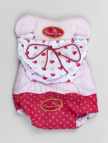 KLEIN  Porte-ventre princesse Coralie rouge / blanc 45,9 x 28 cm