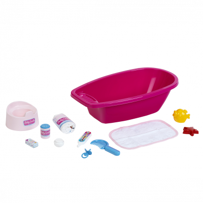 KLEIN  Princess Coralie set de bain pour b&eacute;b&eacute; 12 pi&egrave;ces 51 cm rose