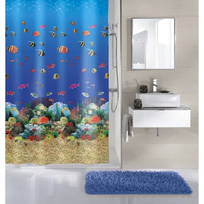 KLEINE WOLKE  Rideau de douche Malediven 180x200 cm Multicolore