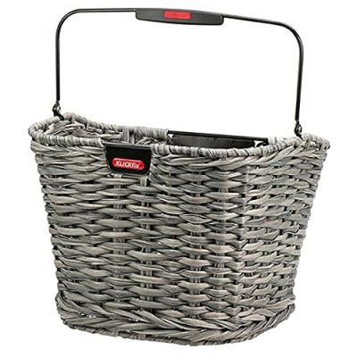 KLICKFIX  Hinterradkorb-2128052620 Mixte-Adulte, Noir, 34x25x27cm