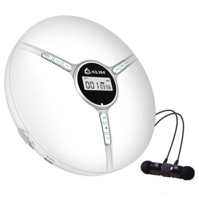 KLIM TECHNOLOGIES KLIM Discman - Lecteur CD Portable avec Batterie Int&eacute;gr&eacute;e Blanc