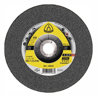 KLINGSPOR  A 24&nbsp;R Disques de coupe 230&nbsp;x 8&nbsp;x 22,23&nbsp;mm gek&nbsp;&ndash;&nbsp;Lot de 10&nbsp;avec 13438