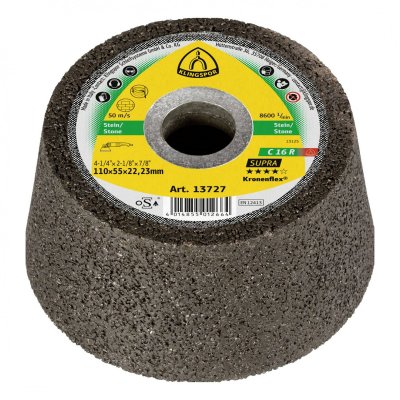 KLINGSPOR  pon&ccedil;age Pots C 16&nbsp;R, 110&nbsp;x 55&nbsp;x 22,23&nbsp;mm, lot de 6, forme gek, 13727