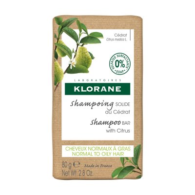 KLORANE  C&Eacute;DRAT - Shampooing Solide - Cheveux Normaux &agrave; Gras, 80g