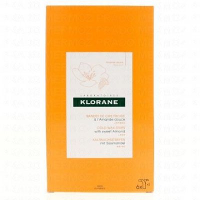 KLORANE  Cire d&eacute;pilatoire&agrave;froid pour jambes x 6 bandes