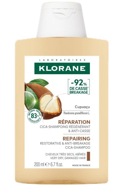 KLORANE  R&eacute;paration Cica-Shampoing R&eacute;g&eacute;nrant au Cupua&ccedil;u 200 ml - Flacon