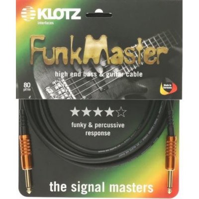 KLOTZ  Tm-0450 Funkmaster C&acirc;ble Instrument Tm Stevens 4,5 M&egrave;tres, Droit