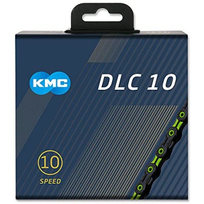 KMC  DLC Cha&icirc;ne 10 Vitesses Unisexe, Noir/Vert, 116 Link