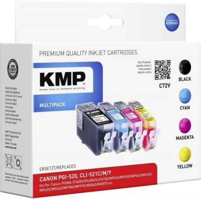 KMP  1508,B005 Cartouche d'encre Bleu, Rose, Jaune