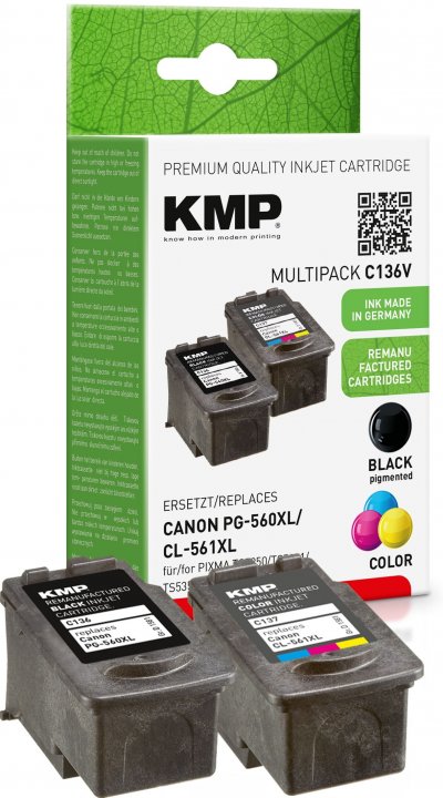 KMP  C136V pack promo compatible av. Canon PG560/CL561 (1581,4005)