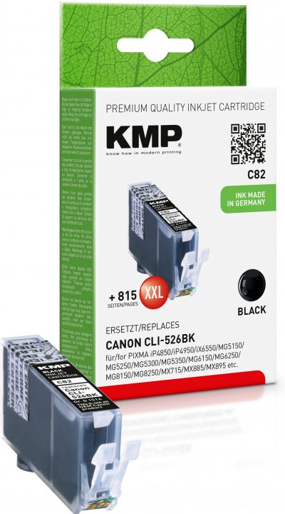 KMP  C82 Canon Cli-526 Bk Ink Cartrige Noir