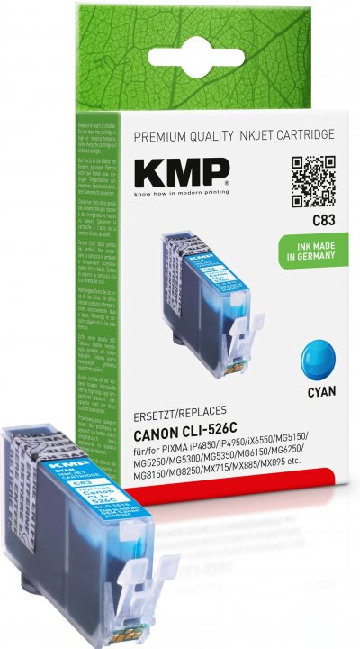 KMP  C83 Compatible With Cli-526c Ink Cartrige Bleu