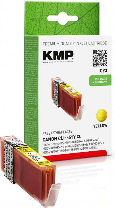 KMP  c93 cartouche jaune komp. avec canon cli-551 y xl 
