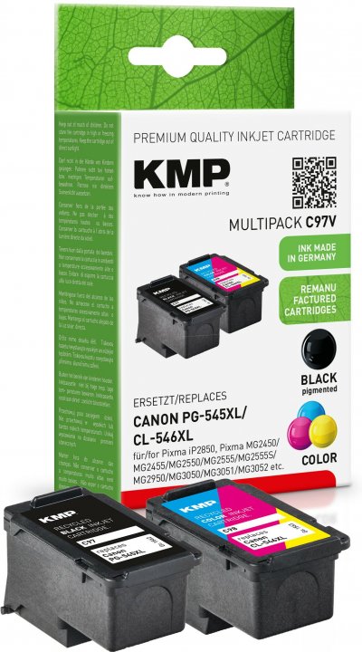 KMP  C97v Multipack Pg-545/cl-546 Xl Ink Cartrige Multicolore