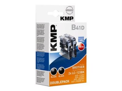  KMP Encre remplace Brother LC-123BK compatible paquet de 2 noir B41D 1525,0021