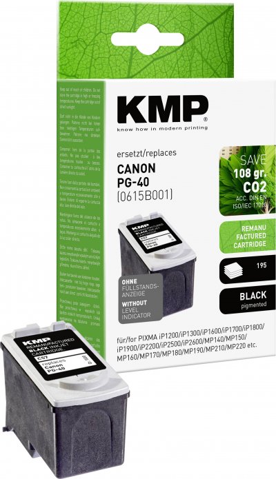 KMP  Encre remplace Canon PG-40 compatible noir C57 1500,4001