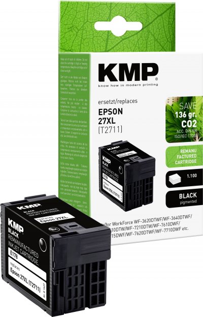 KMP  Encre remplace Epson T2711, 27XL compatible noir E178 1627,4001
