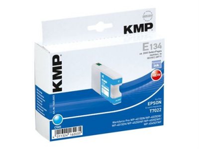 KMP  Encre remplace Epson T7022 compatible cyan E134 1620,4003