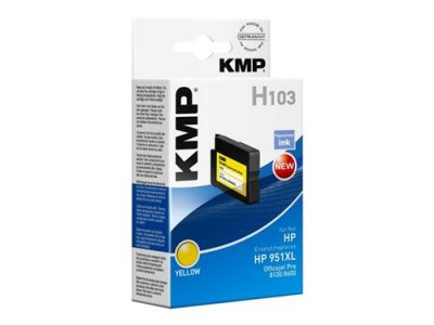 KMP  Encre remplace HP 951XL compatible jaune H103 1723,4009