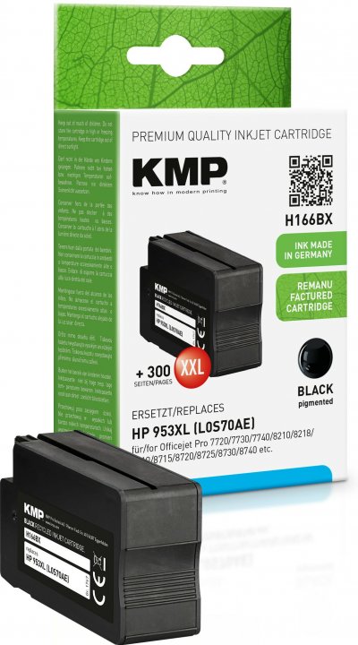 KMP  H166BX Noir Compatible avec HP L0S70AE
