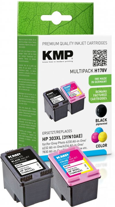 KMP  h178v pack promo bk/color compat. Avec hp 3yn10ae DFX-586336