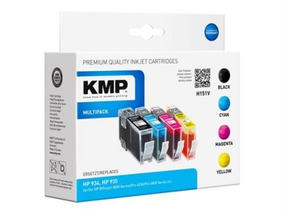  KMP Ink set remplace HP 934, 935 compatible noir, cyan, mag
