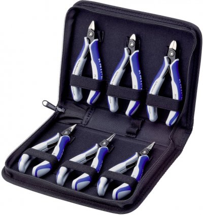 KNIPEX  00 20 16 P Jeu de pinces &eacute;lectroniques pour le travail sur les composants &eacute;lectroniques