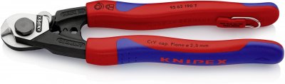 KNIPEX  Coupe-c&acirc;bles avec oeillet de fixation 190 mm - 95 62 190 T