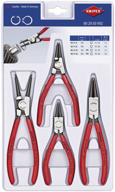 KNIPEX  Jeu de pinces pour circlips (carte LS/blister) 00 20 03 V02