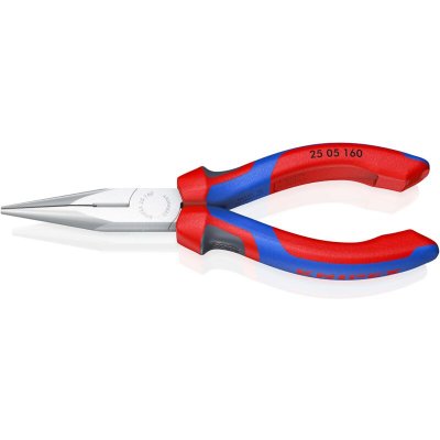 KNIPEX  Pince &agrave; becs demi-ronds, droite, chrom&eacute;e, avec gaine 160 mm