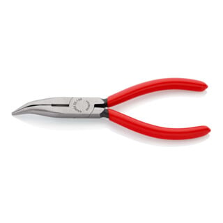 KNIPEX  - Pince &agrave; becs plats, ronds longueur 160 mm plat/rond 40 degr. coud&eacute; poli rev&ecirc;t. e 2521160