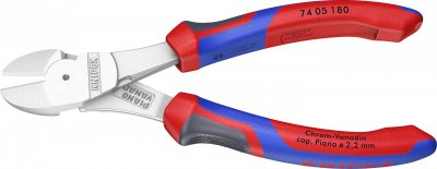 KNIPEX  Pince coupante de c&ocirc;t&eacute; &agrave; forte d&eacute;multiplication (180 mm) 74 05 180