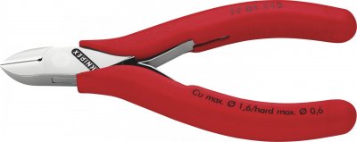 KNIPEX  Pince coupante de c&ocirc;t&eacute; pour l'&eacute;lectronique 115 mm - 77 01 115