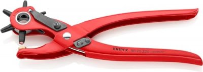 KNIPEX  Pince emporte-pi&egrave;ces revolver rev&ecirc;tement poudre, rouge 220 mm (carte LS/blister) 90 70 220 SB