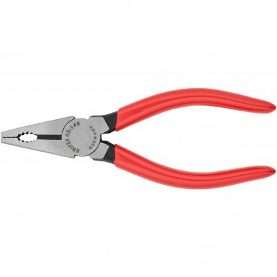 KNIPEX  Pince universelle noire atramentis&eacute;e, gain&eacute;es en plastique 140 mm 03 01 140