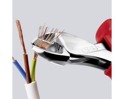 KNIPEX  X-cut Compact Diagonal Cutter Rouge,Argent&eacute;