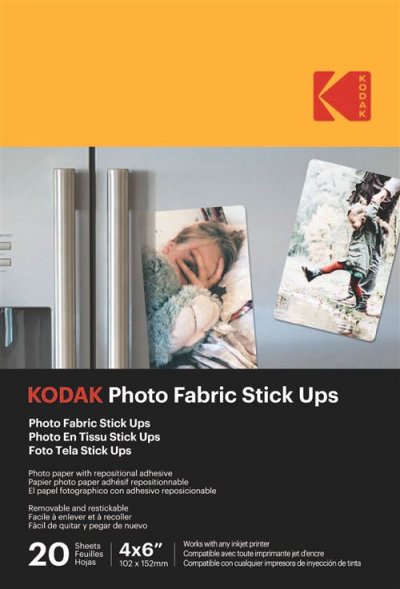 KODAK  - 20 feuilles de papier photo adh&eacute;sif, Format A6 (10x15cm), Impression Jet d'encre - 9891059