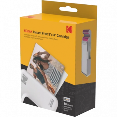 KODAK  Instant Print 3'x3' Cartridge 30 Impressions Mini Shot Combo